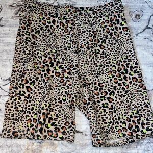 American Eagle Cheetah Leopard Print Soft Biker Shorts size Small